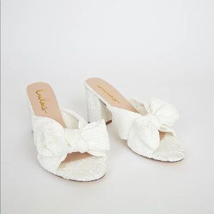 NWT Loeffler Randall Dupes Ivory Lulus Heels